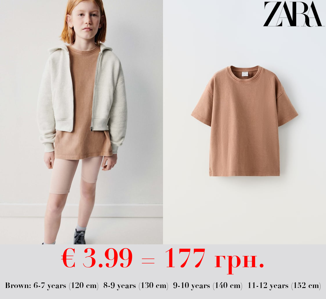 FADED-EFFECT HEAVY WEIGHT T-SHIRT