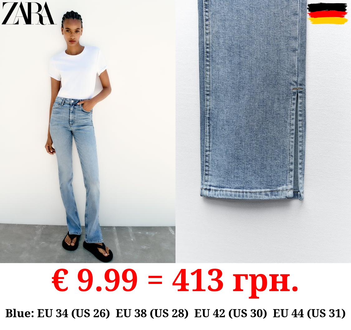 TRF HIGH-WAIST SPLIT HEM FULL LENGTH JEANS