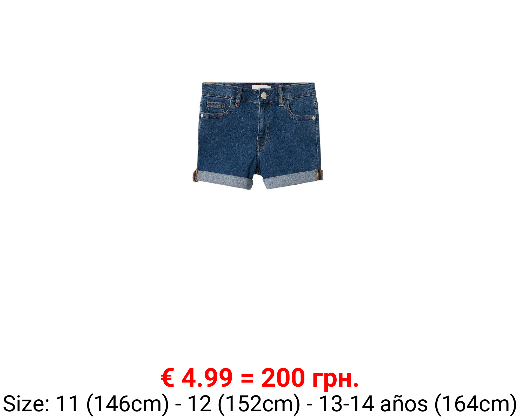 Short denim bajo vuelto