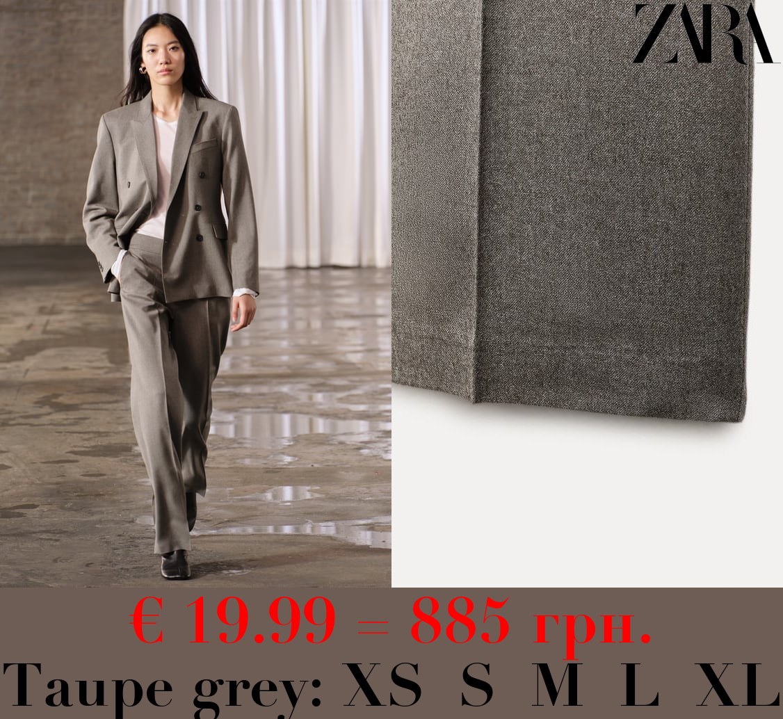 ZW COLLECTION STRAIGHT-FIT WOOL TROUSERS