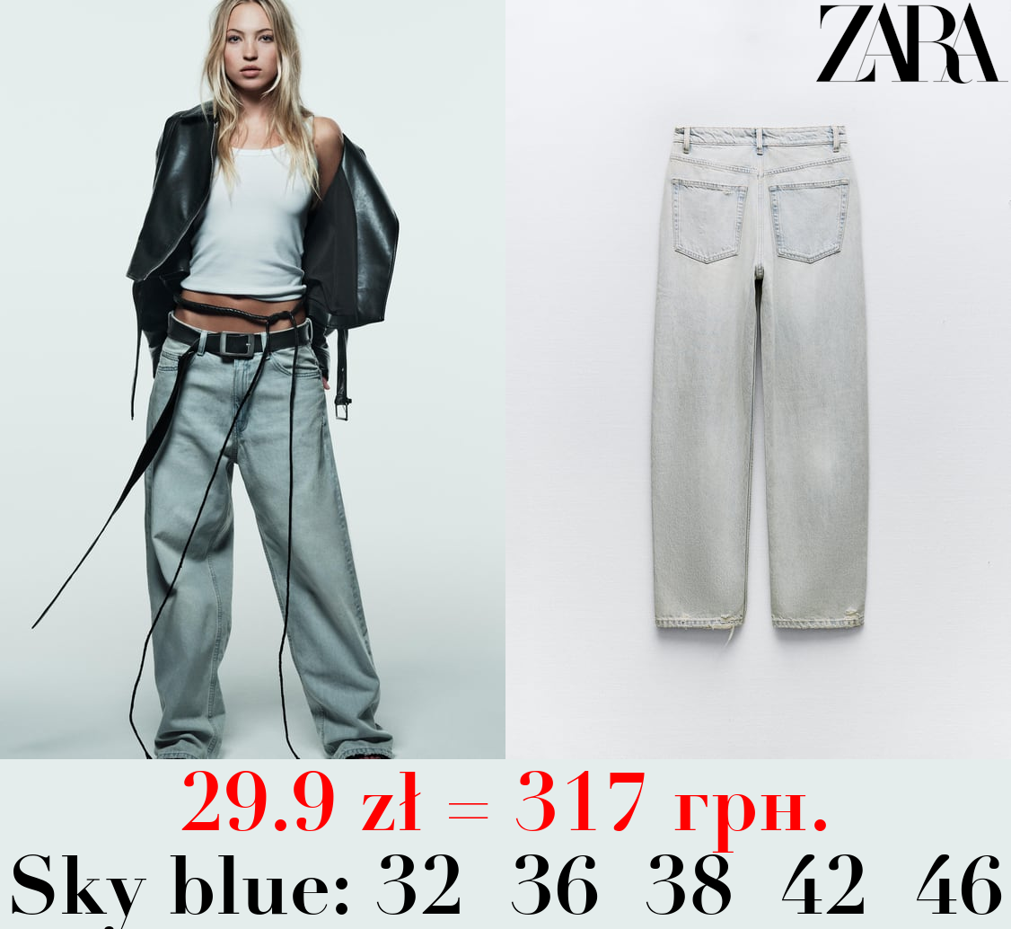 MID-RISE TAILORED BALLOON JEANS