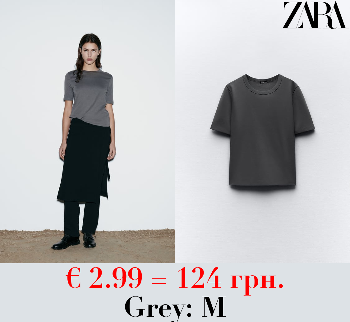 COTTON INTERLOCK CLEAN EFFECT T-SHIRT