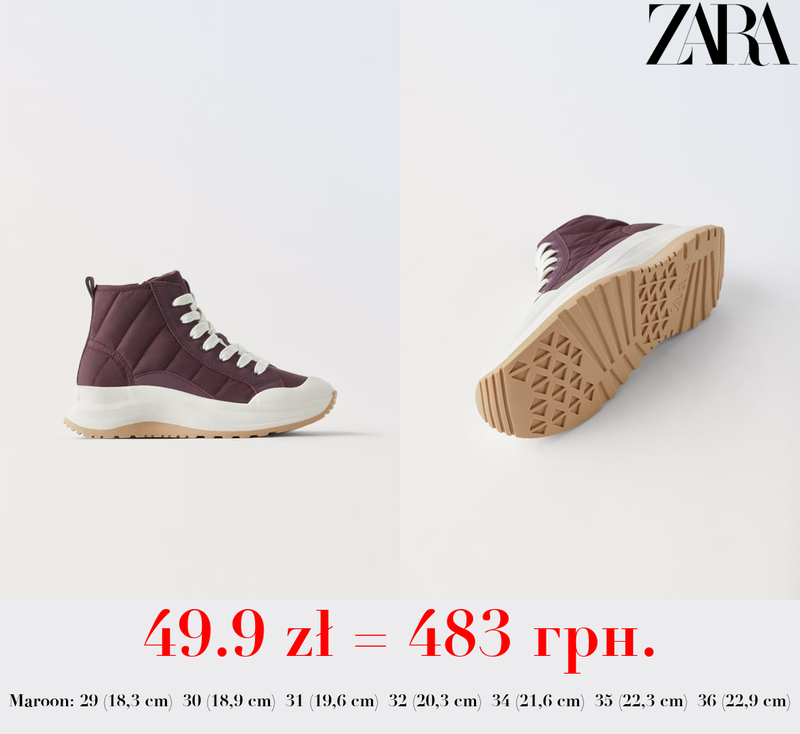 QUILTED HIGH-TOP SNEAKERS