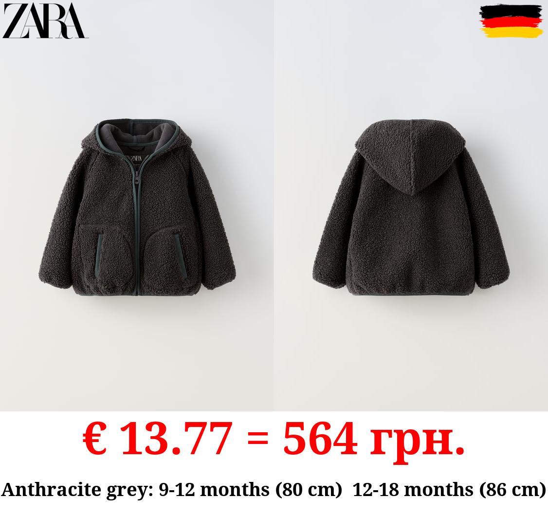 FLEECE FAUX SHEARLING COAT