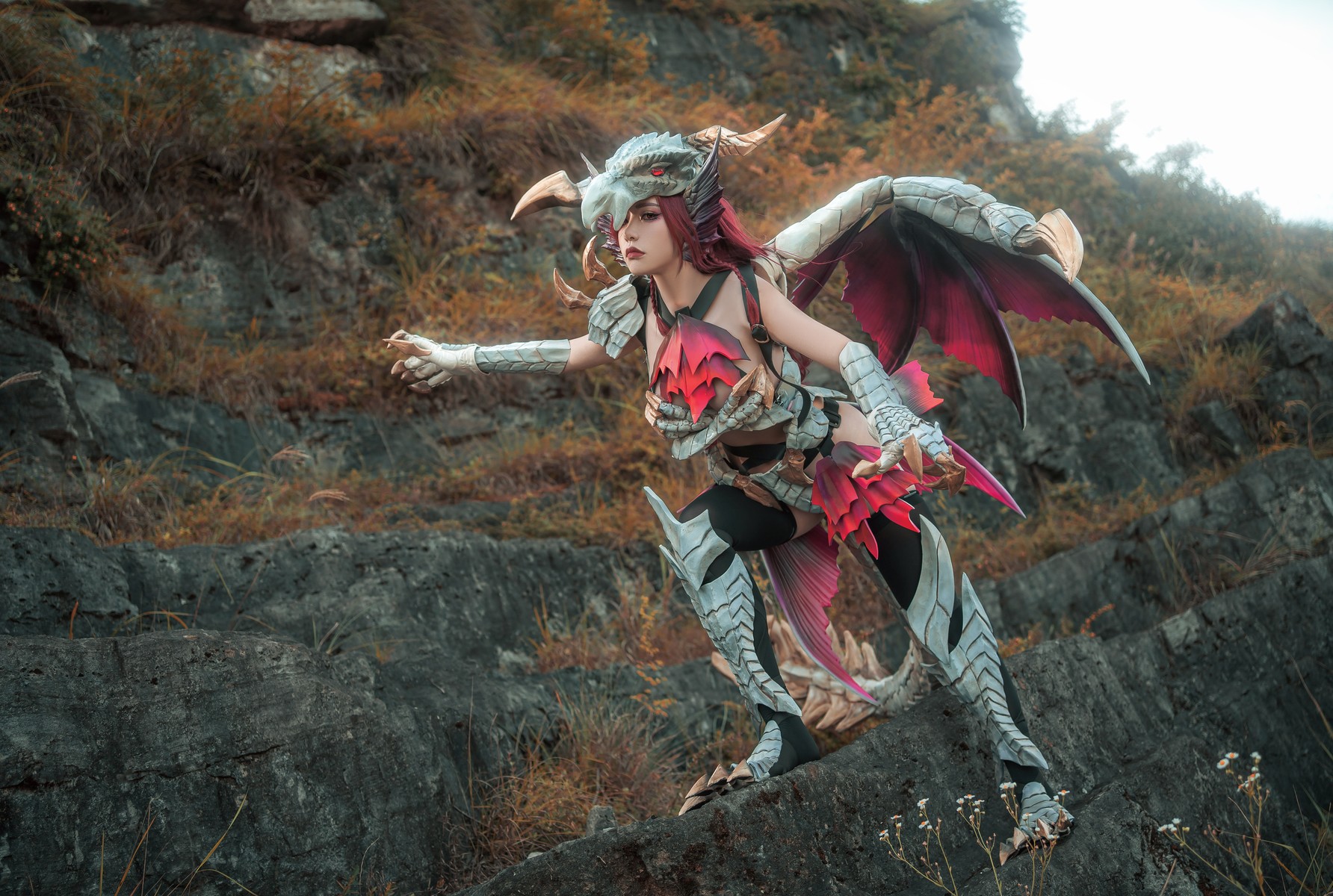爆机少女喵小吉 Cosplay 曙光爵银龙 拟人 Malzeno 5