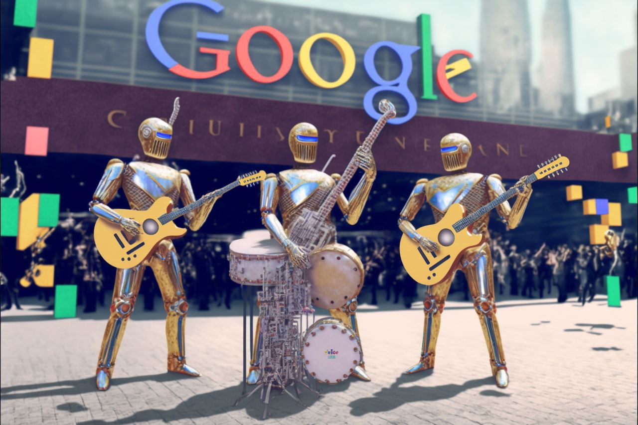 Google песня видео. Генерация музыки искусственный интеллект. Гугл. MUSICLM лого. Нейросеть создает страну.