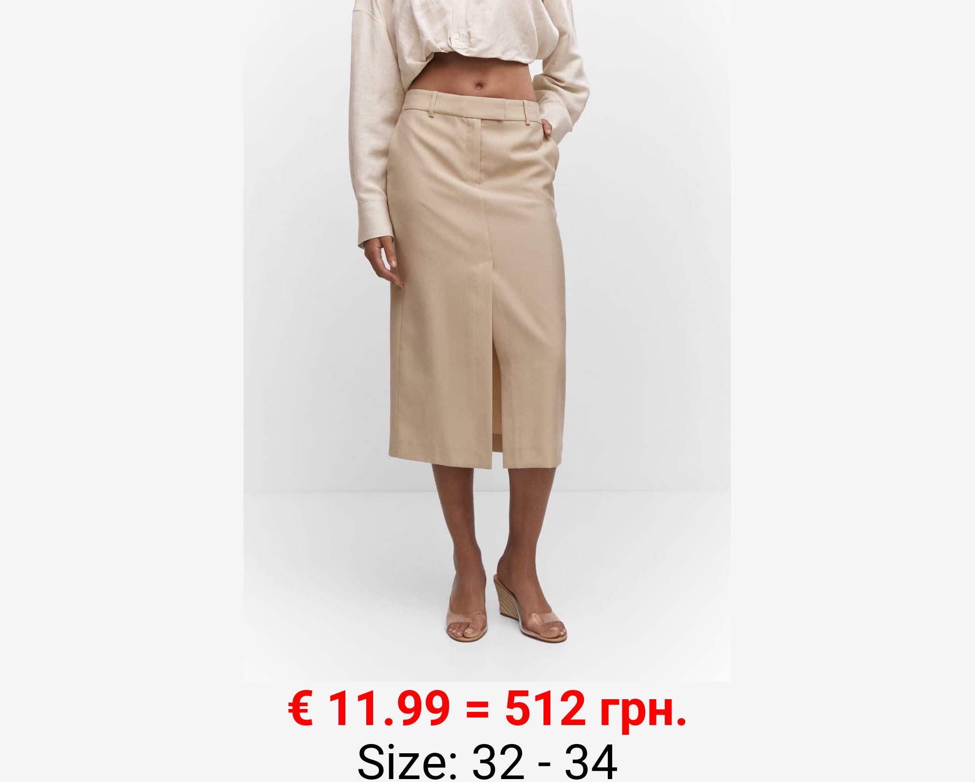 Falda lyocell abertura