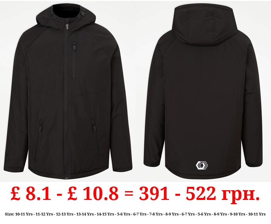 Black Hooded Sports Jacket