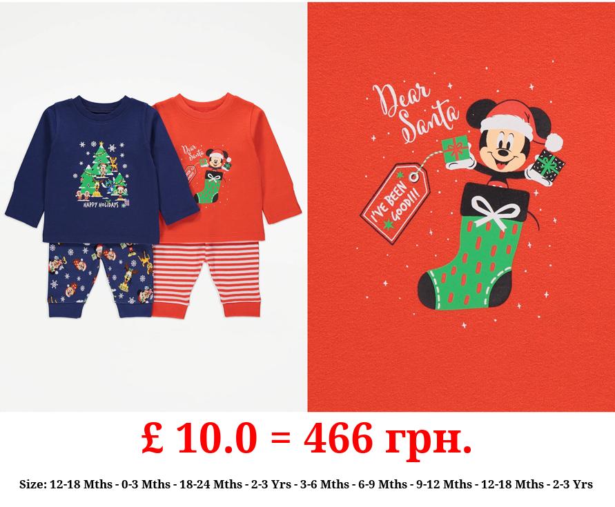Disney Christmas Pyjamas 2 Pack