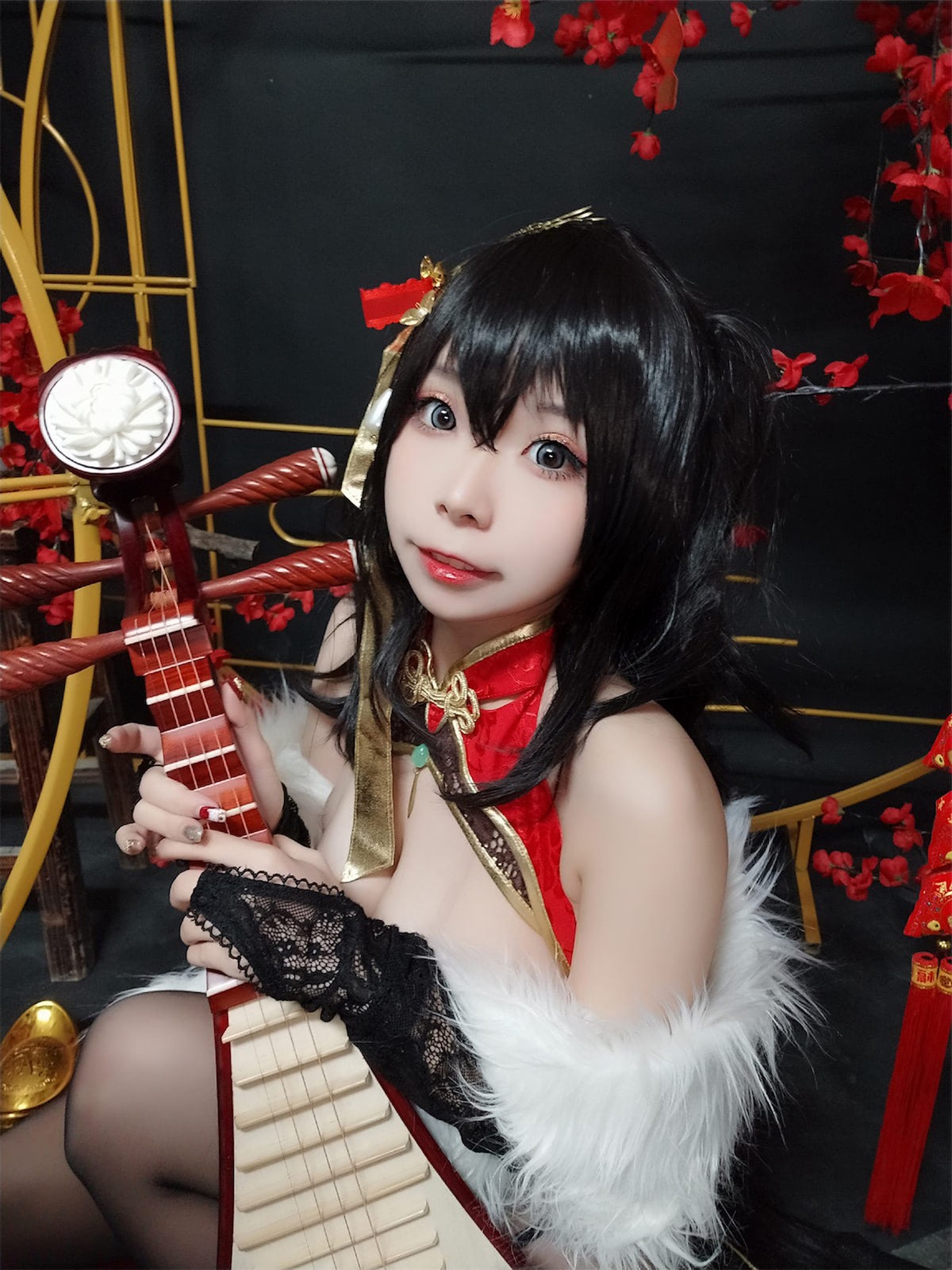 Cosplay 自闭颜球球 无颜小天使wy 碧蓝航线 大凤红旗袍 45