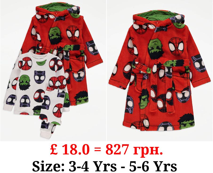 Marvel Spidey and Friends Dressing Gown and Pyjamas
