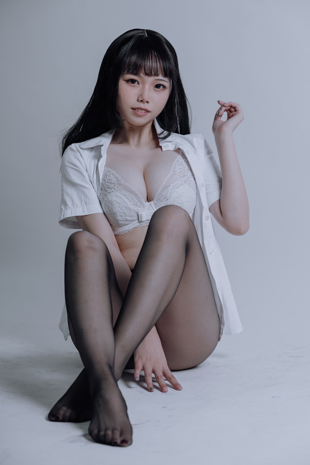 Cosplay 七月喵子 黑丝jk 9