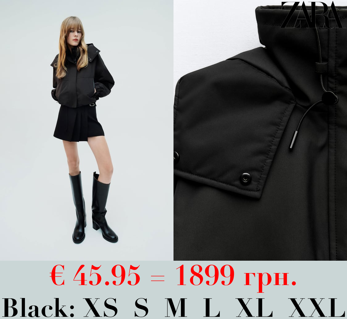 CROPPED HOODED JACKET