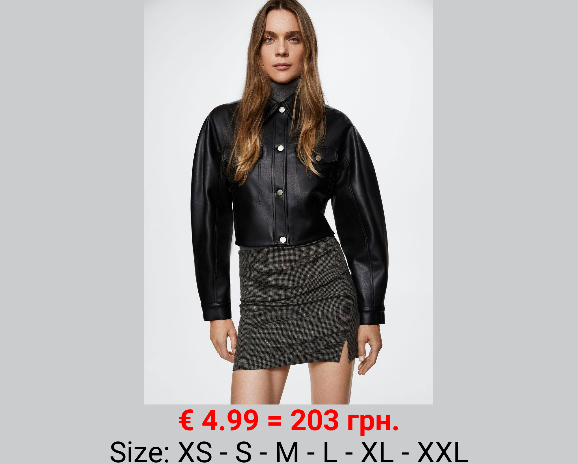 Falda pata de gallo abertura