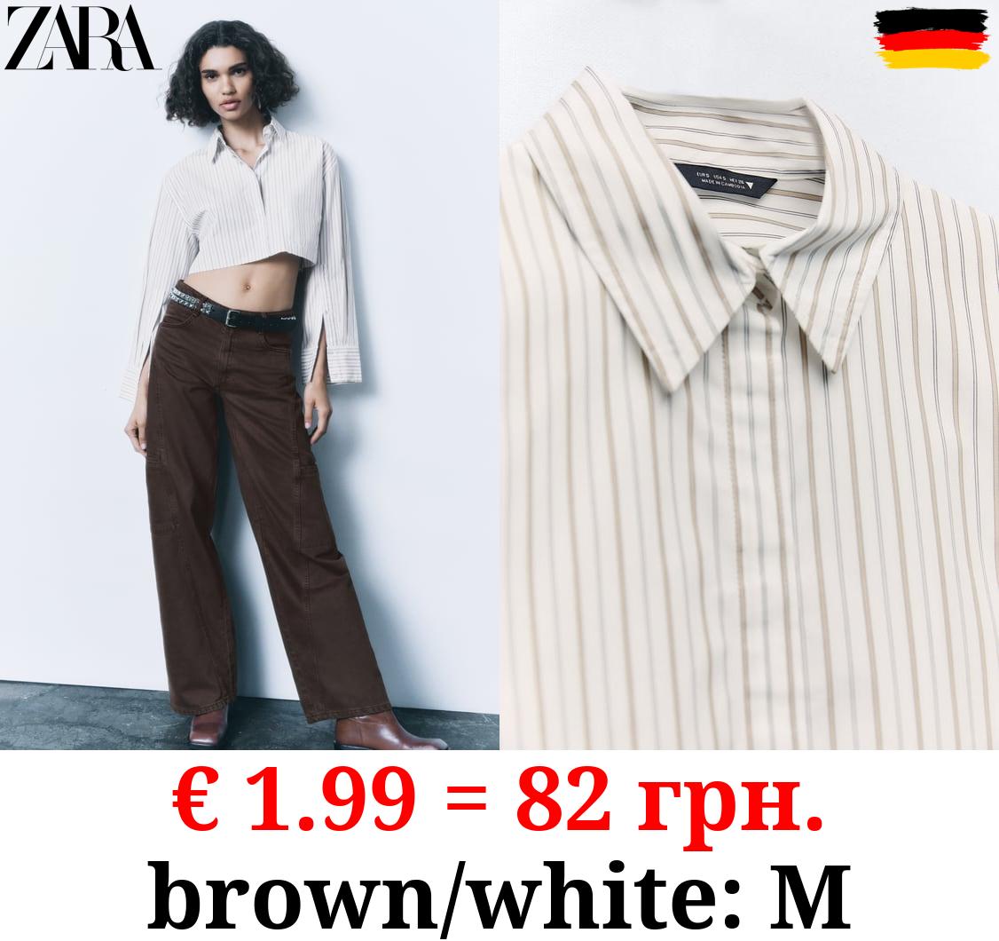CROPPED STRIPED SHIRT