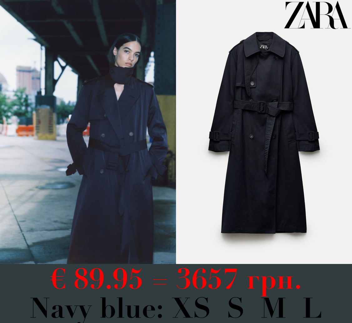 ZW COLLECTION WATER-REPELLENT TRENCH COAT