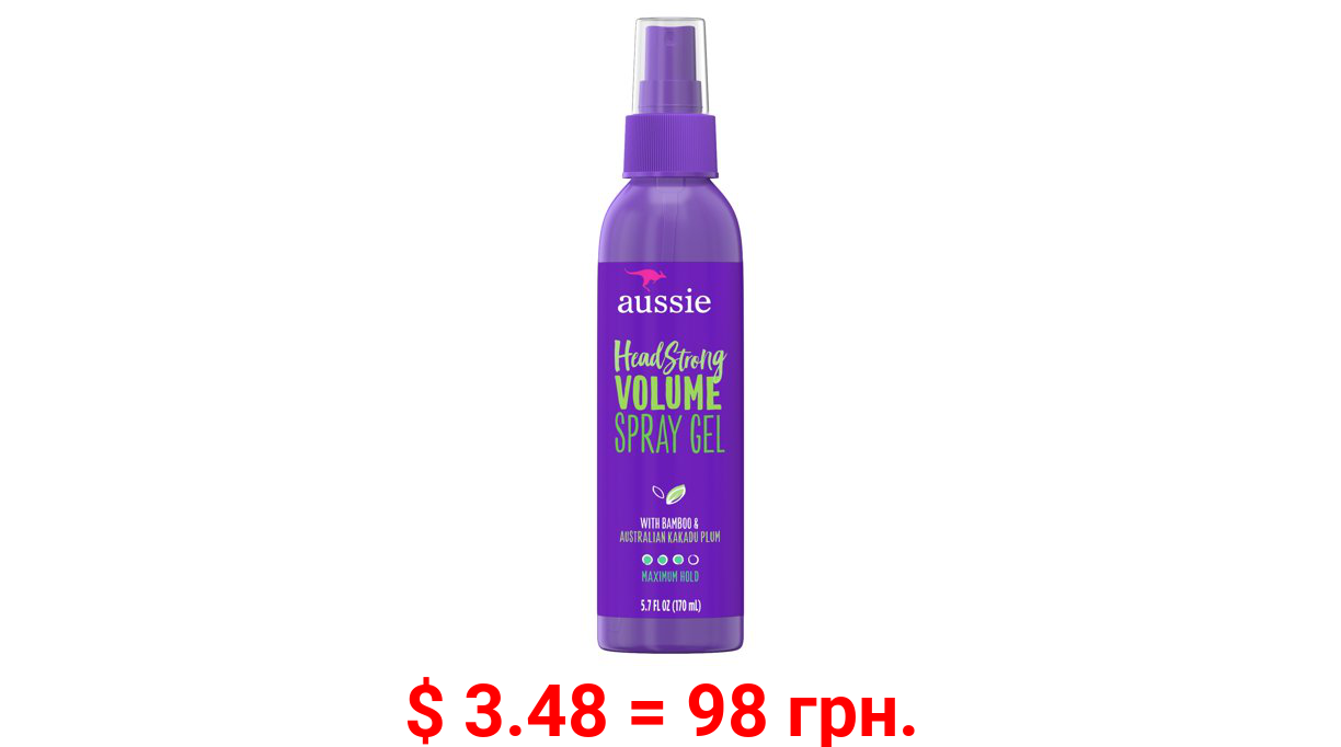 Aussie Headstrong Volume Spray Gel, Maximum Hold, 5.7 fl oz