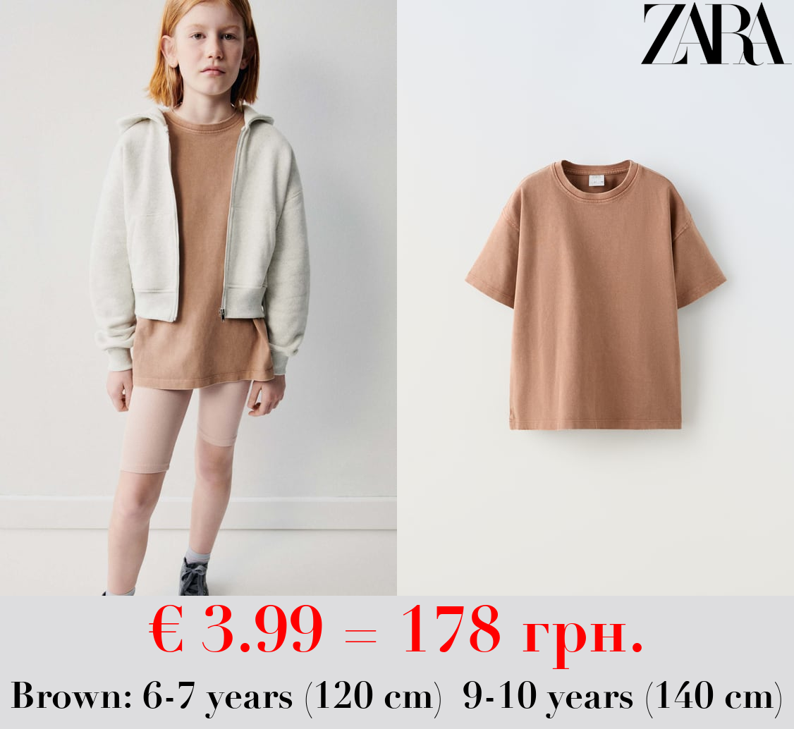 FADED-EFFECT HEAVY WEIGHT T-SHIRT