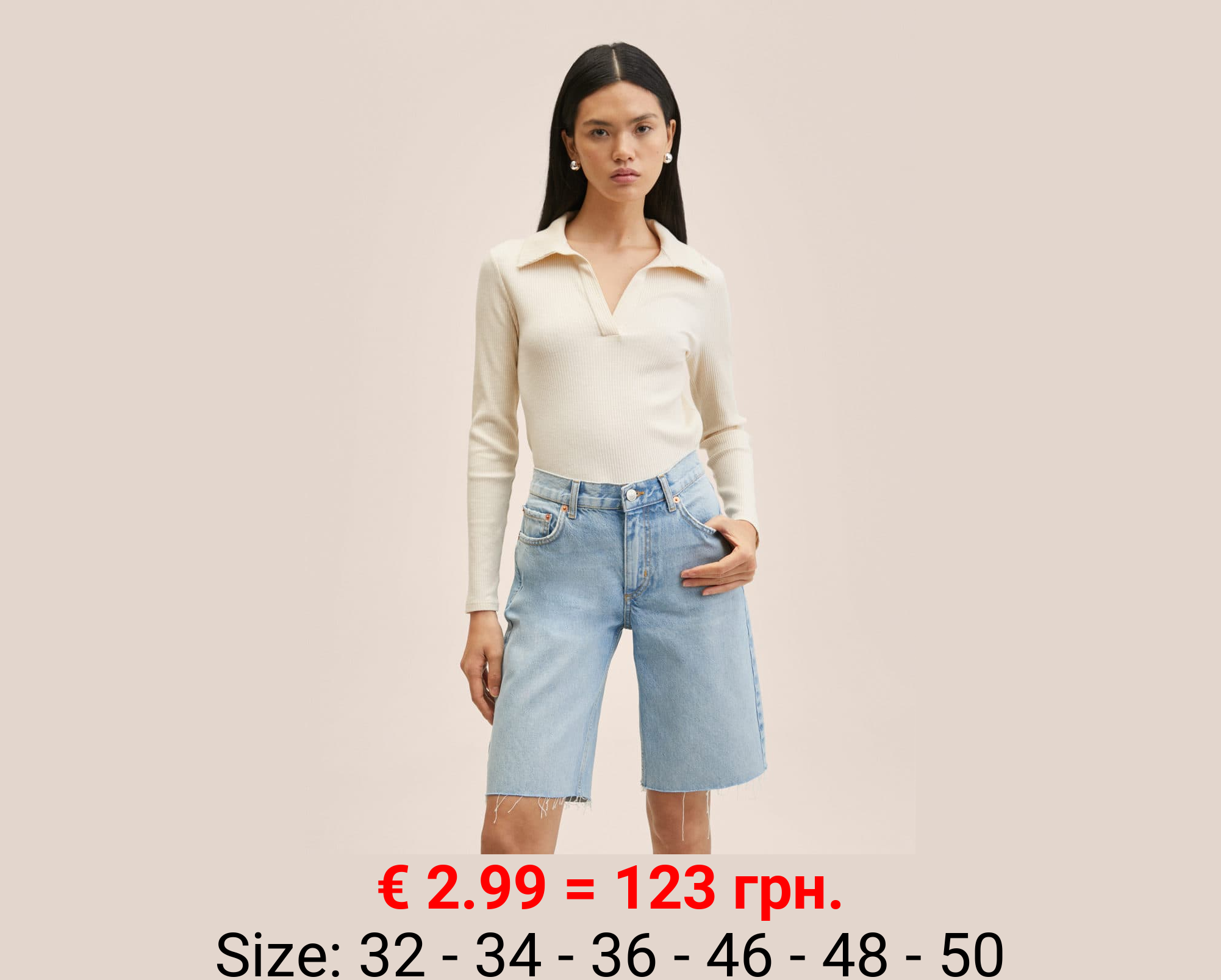 Bermudas vaqueras bajo deshilachado