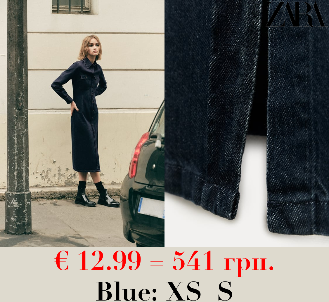 ZW COLLECTION DENIM SHIRT DRESS