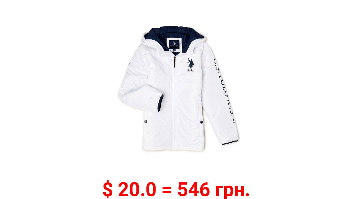 U.S. Polo Assn. Boys’ Logo Puffer Jacket, Sizes 8-20