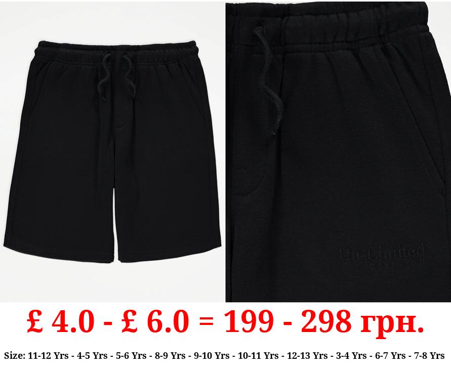 Black Un-Limited Division Jersey Shorts