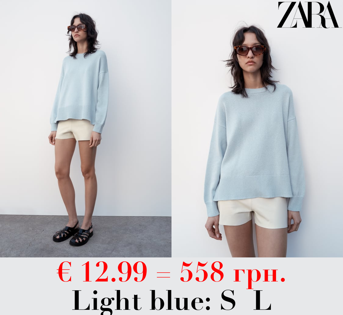 BASIC PLAIN KNIT SWEATER