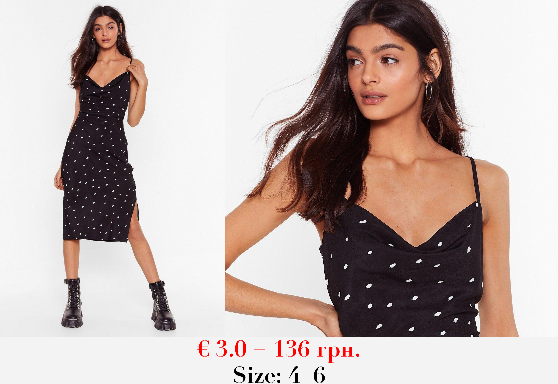 On The Spot Midi Slit Dress