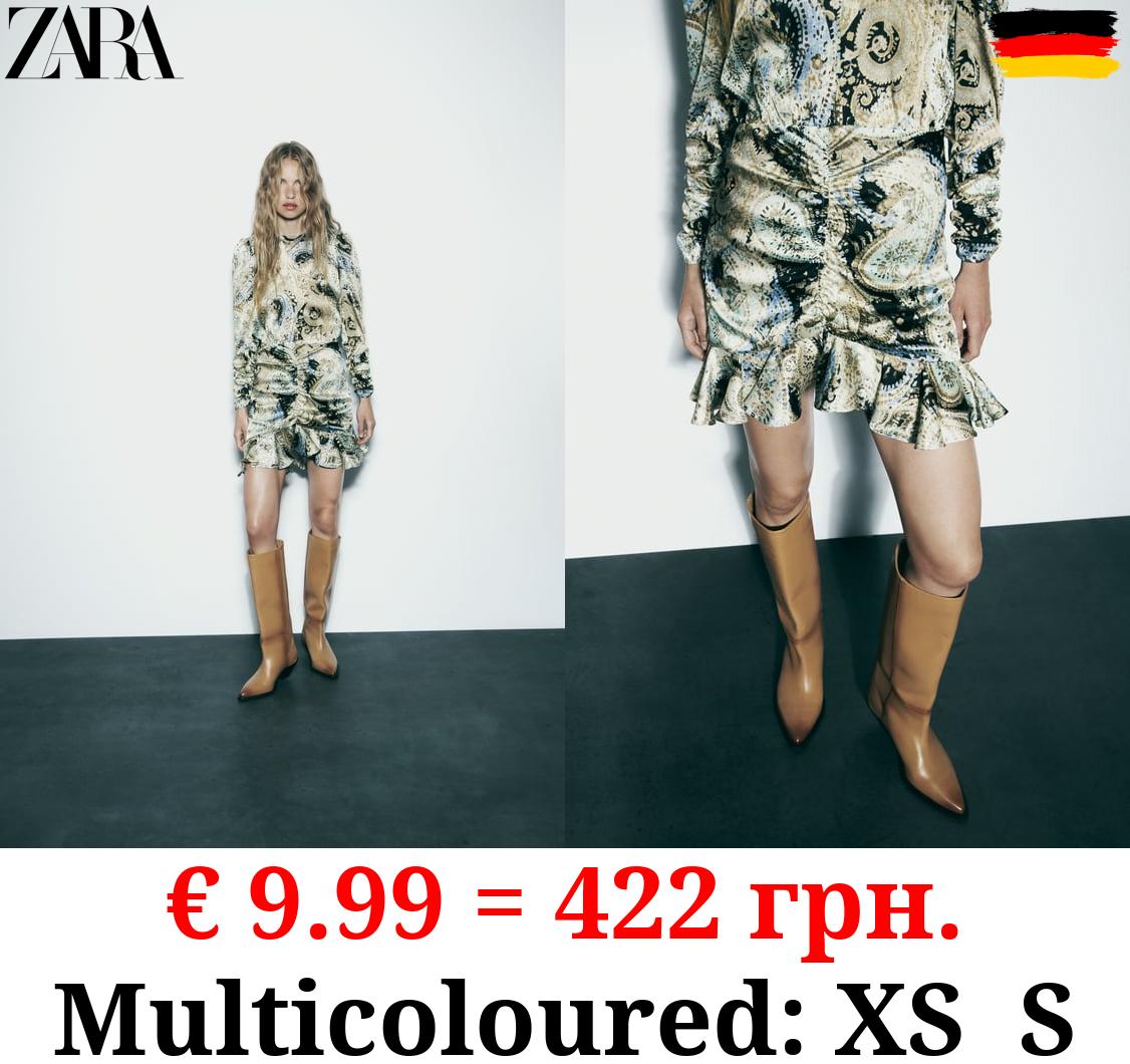 PAISLEY PRINT MINI DRESS