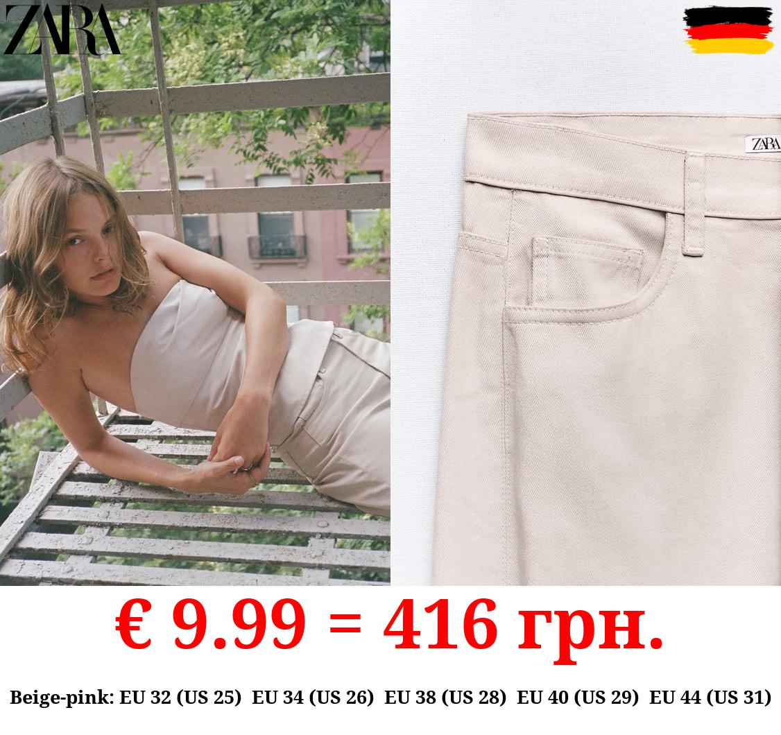 TRF WIDE-LEG HIGH-WAIST SHINY TROUSERS