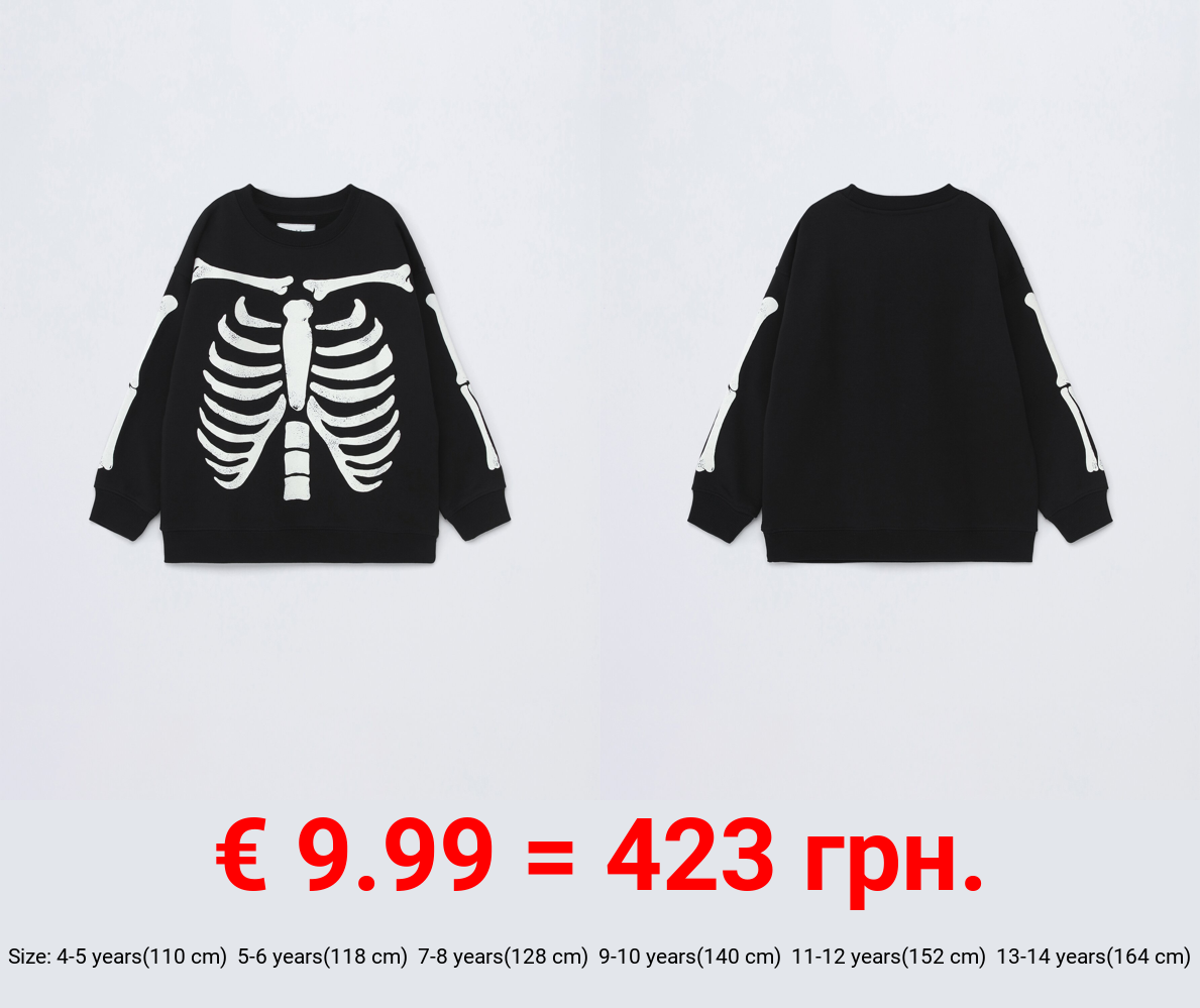 Skeleton costume sweatshirt
