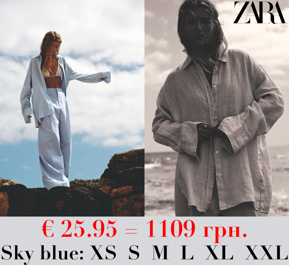 OVERSIZE 100% LINEN SHIRT