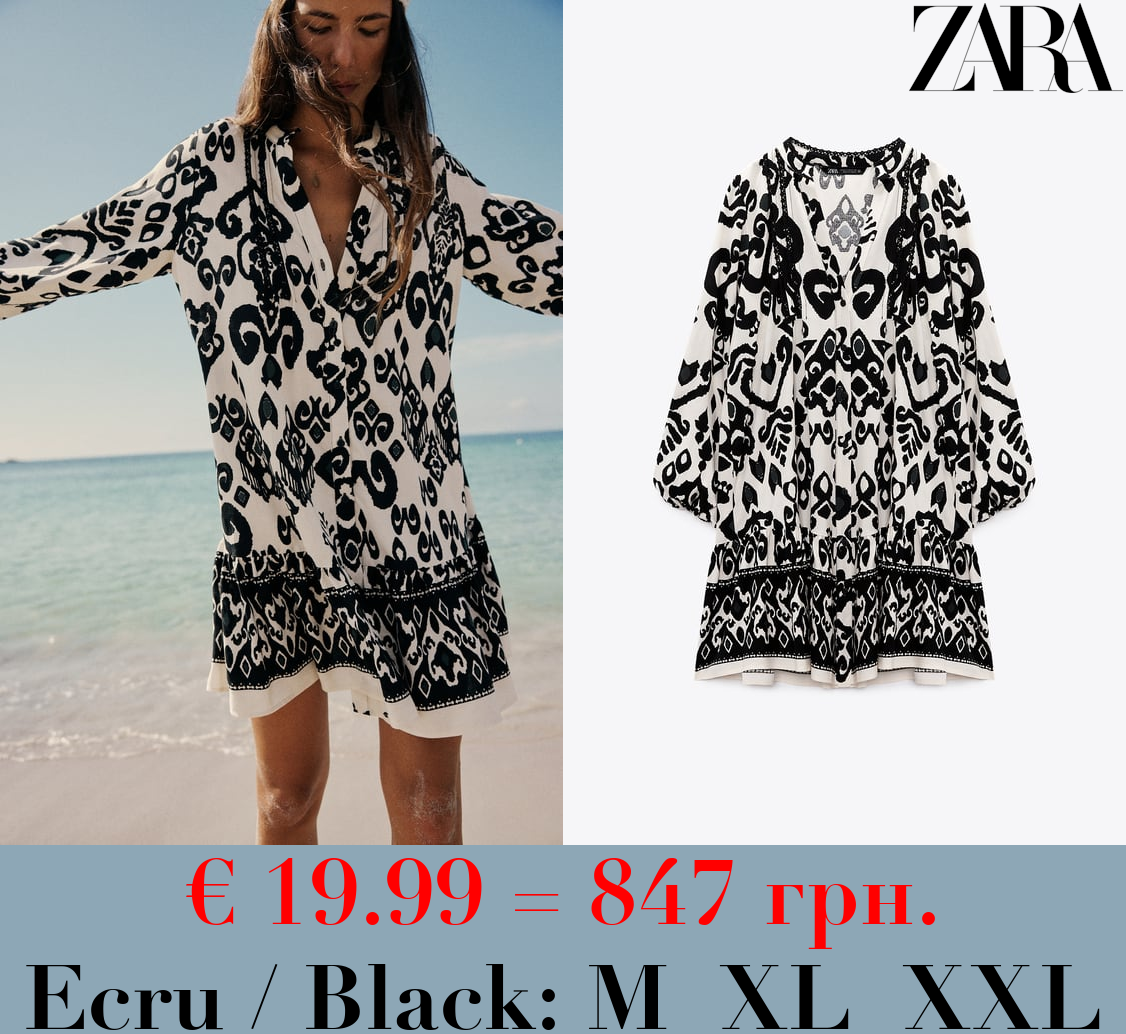 PRINTED MINI DRESS