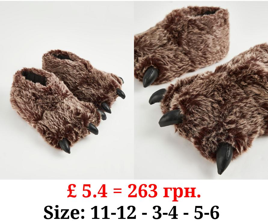 Furry Claw Slipper Boots
