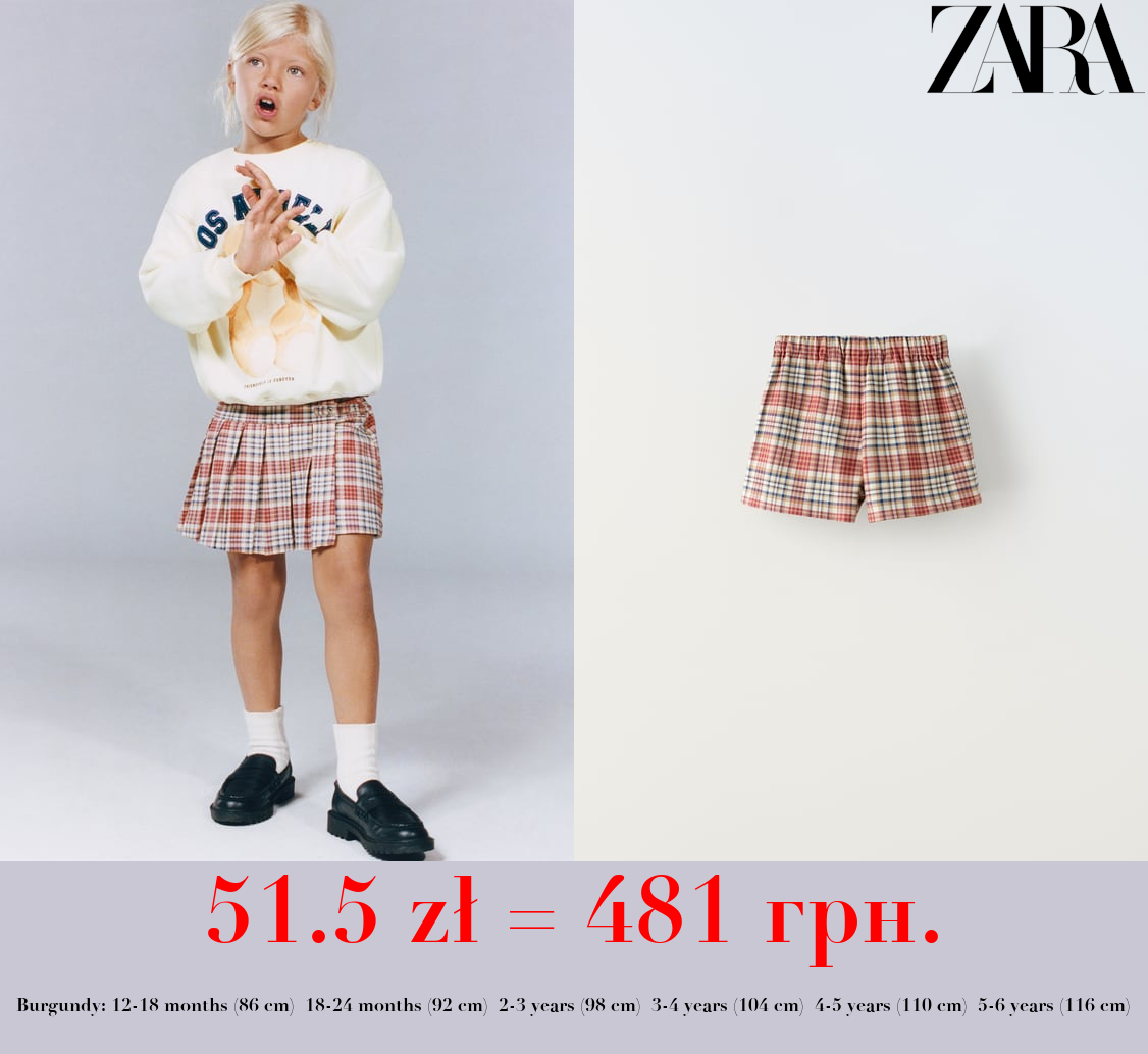 CHECK BERMUDA SKORT