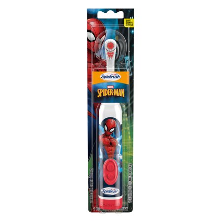 Spiderman Arm & Hammer Kids Spinbrush, Soft, Electric Battery Toothbrush, 1 Count