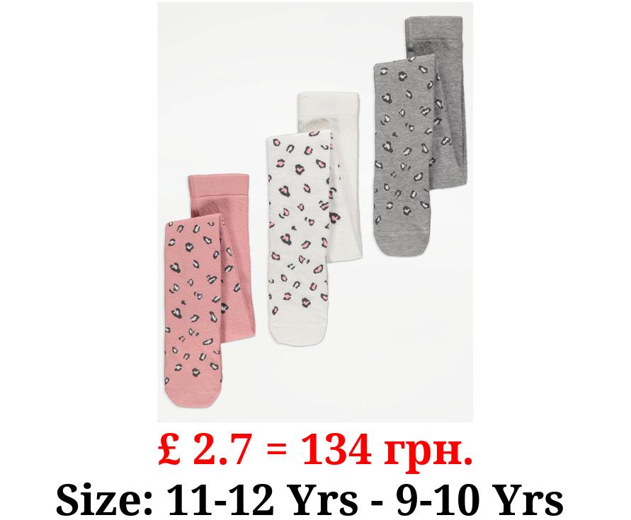 Leopard Tights 3 Pack