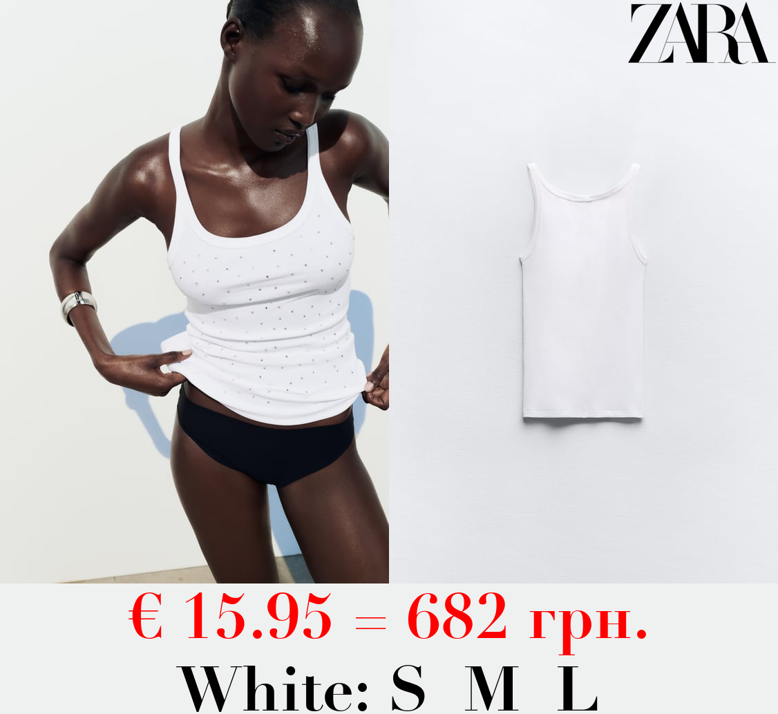 STRAPPY RHINESTONE TOP