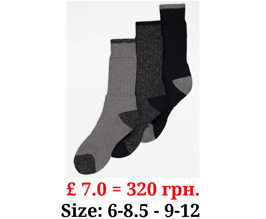 Grey Walking Socks 3 Pack
