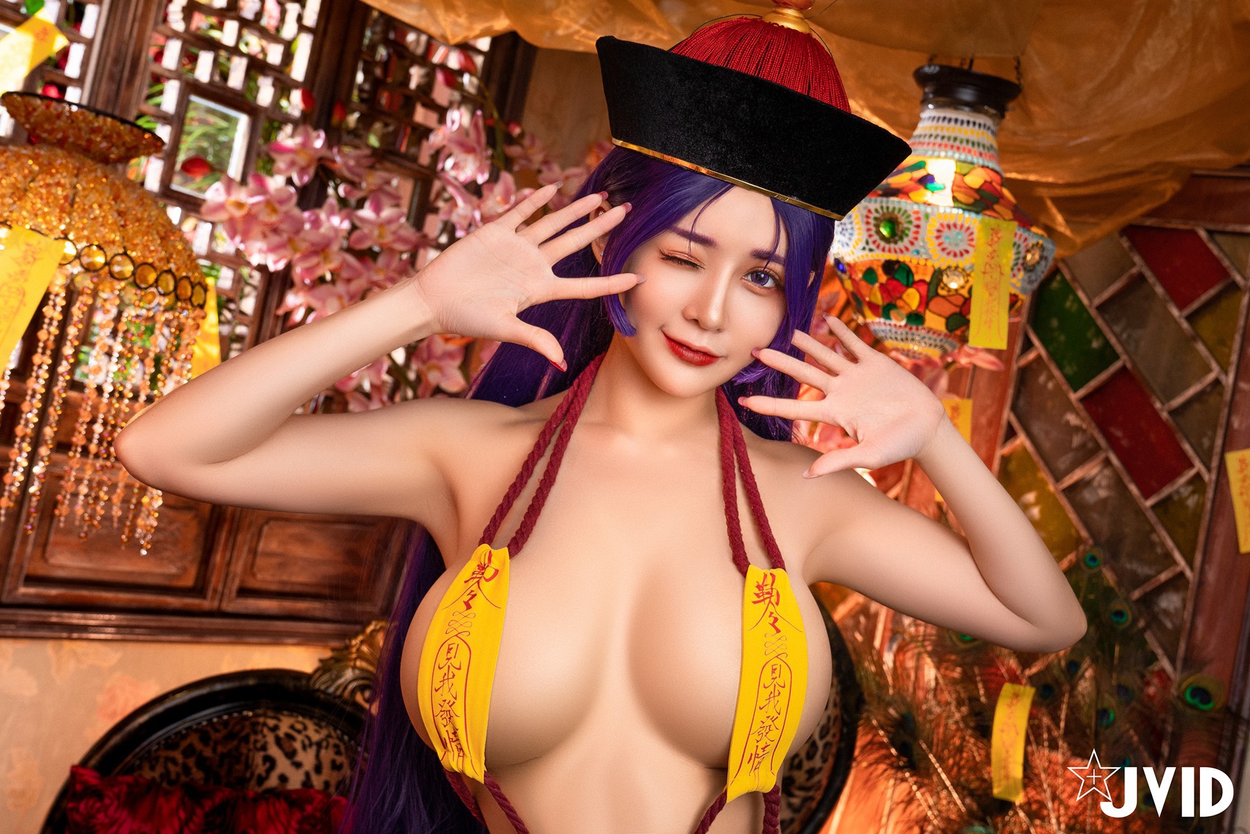 菰蒲風動縱斜影，殭屍奶光《安希》膣得液滿！見我發情——香希趕屍霊幻道士 X 最胸妖怪キョンシー Zombie sex folklore Set.02 35