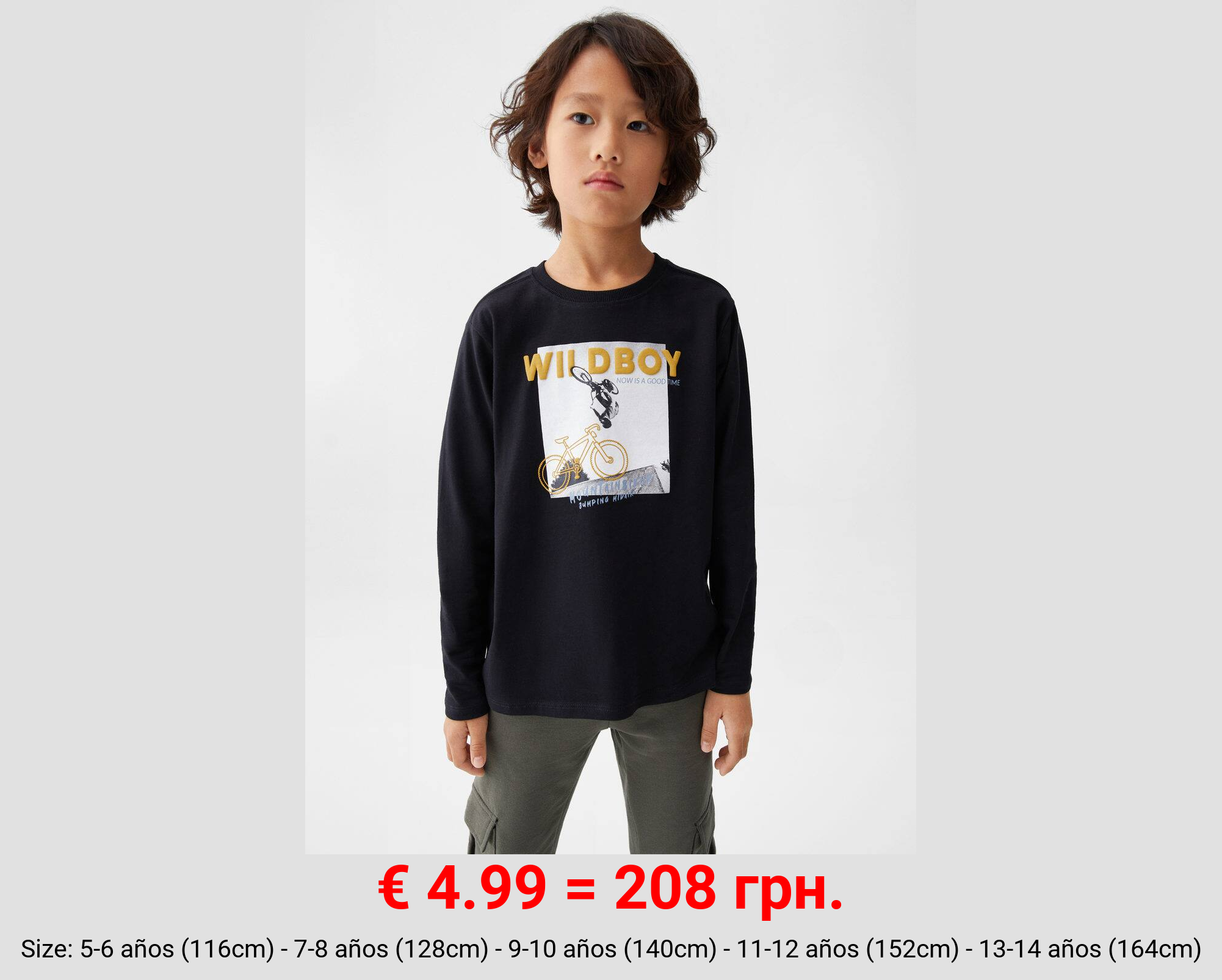 Camiseta algodón manga larga