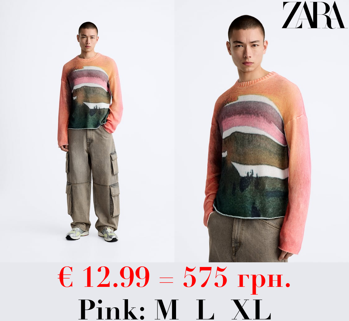 ABSTRACT PRINT SWEATER