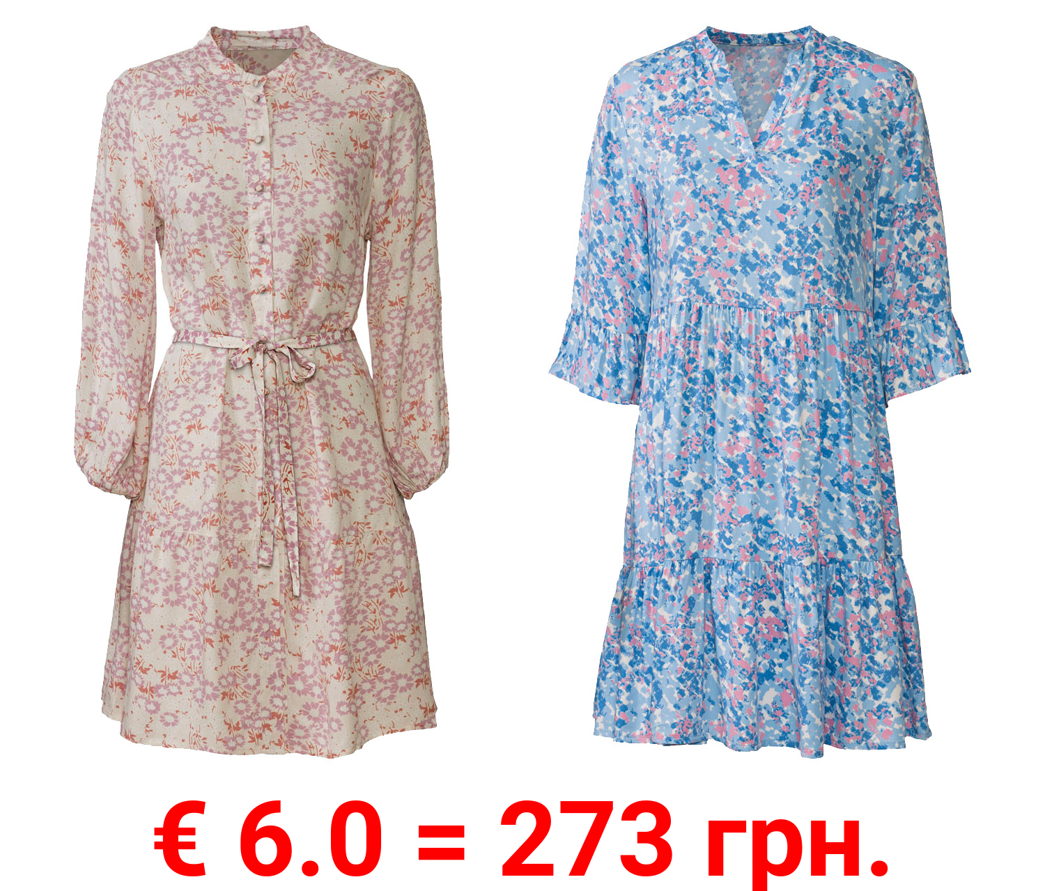 esmara® Damen Kleid mit Volants