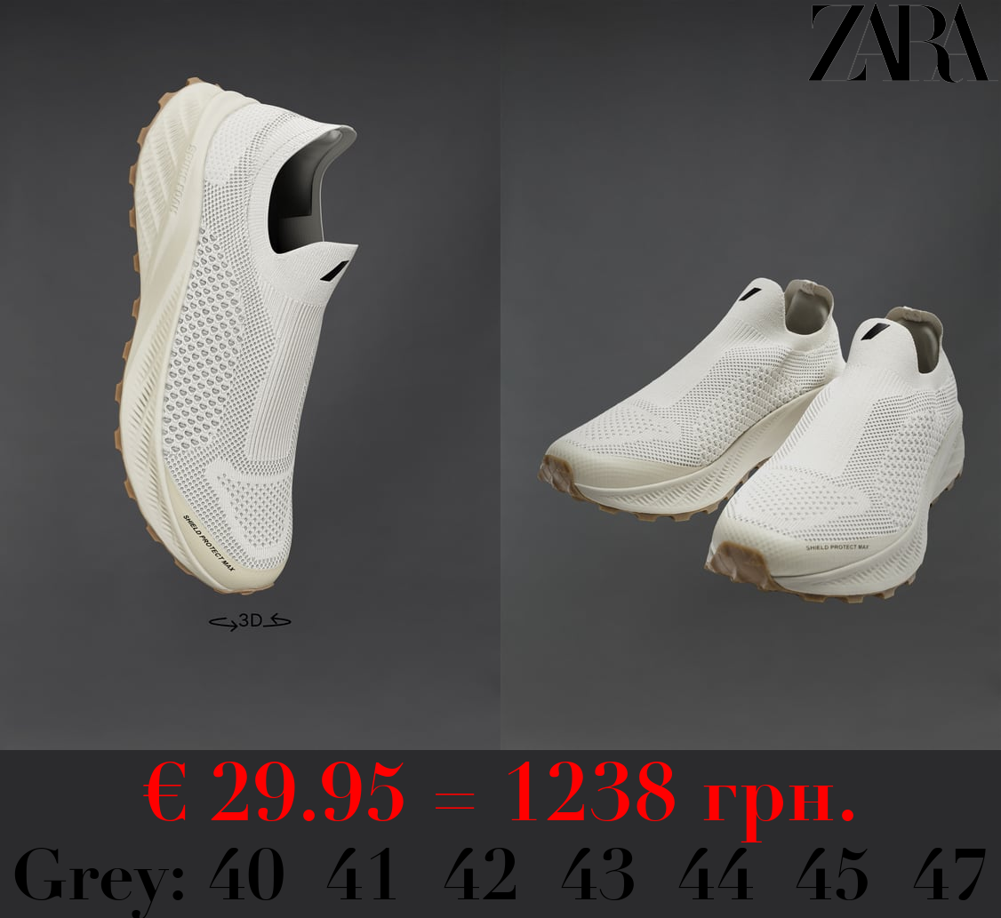 KNIT FABRIC RUNNING SNEAKERS