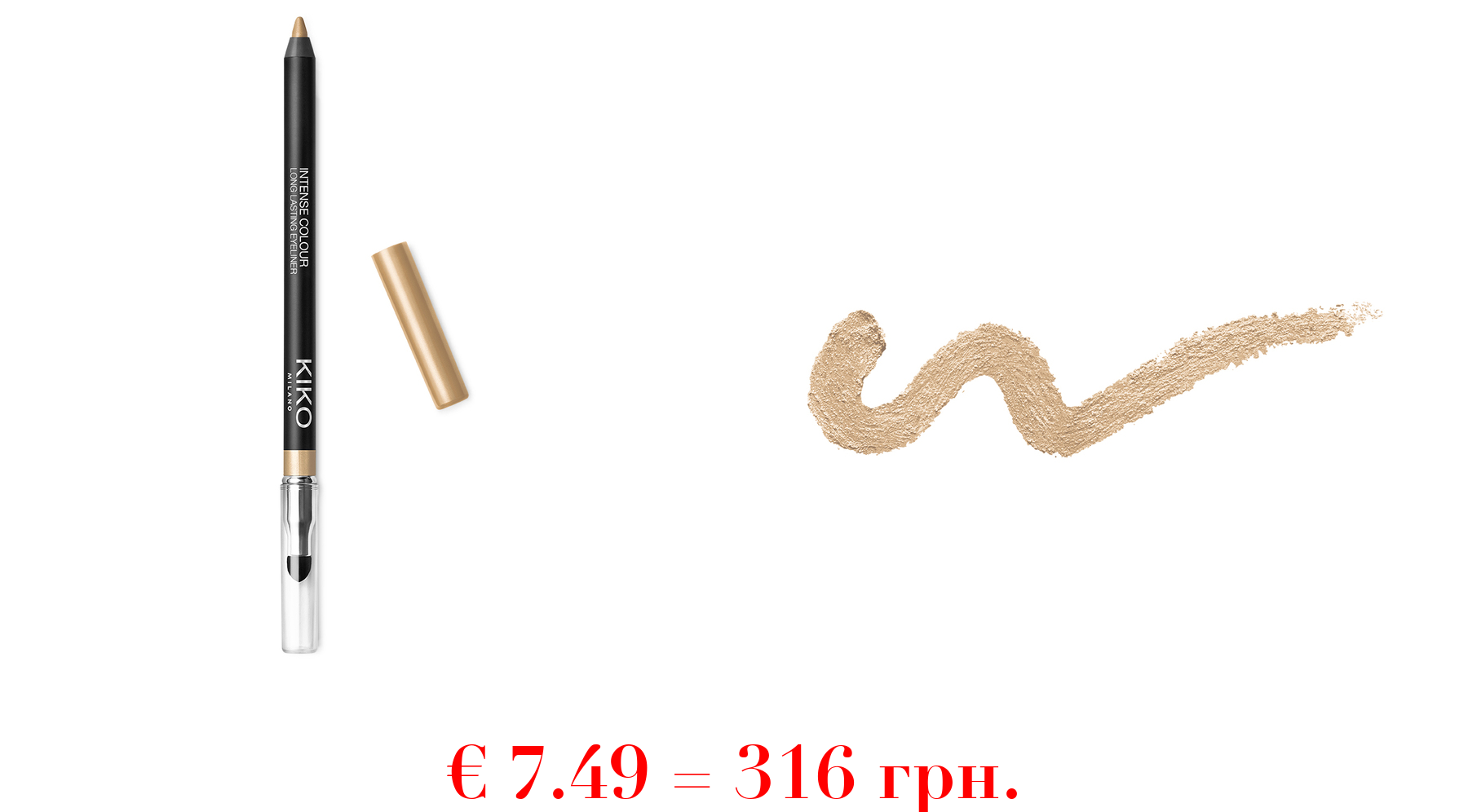 intense colour long lasting eyelinerIntensiver und flüssig gleitender Augenkonturstift zur äußeren Anwendung mit langem Halt