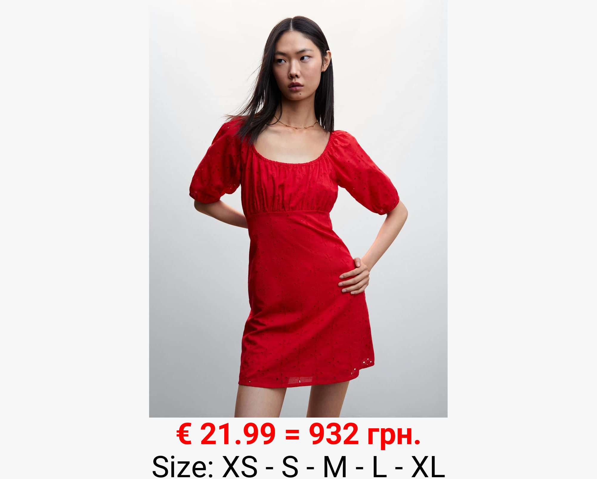 Vestido bordado suizo