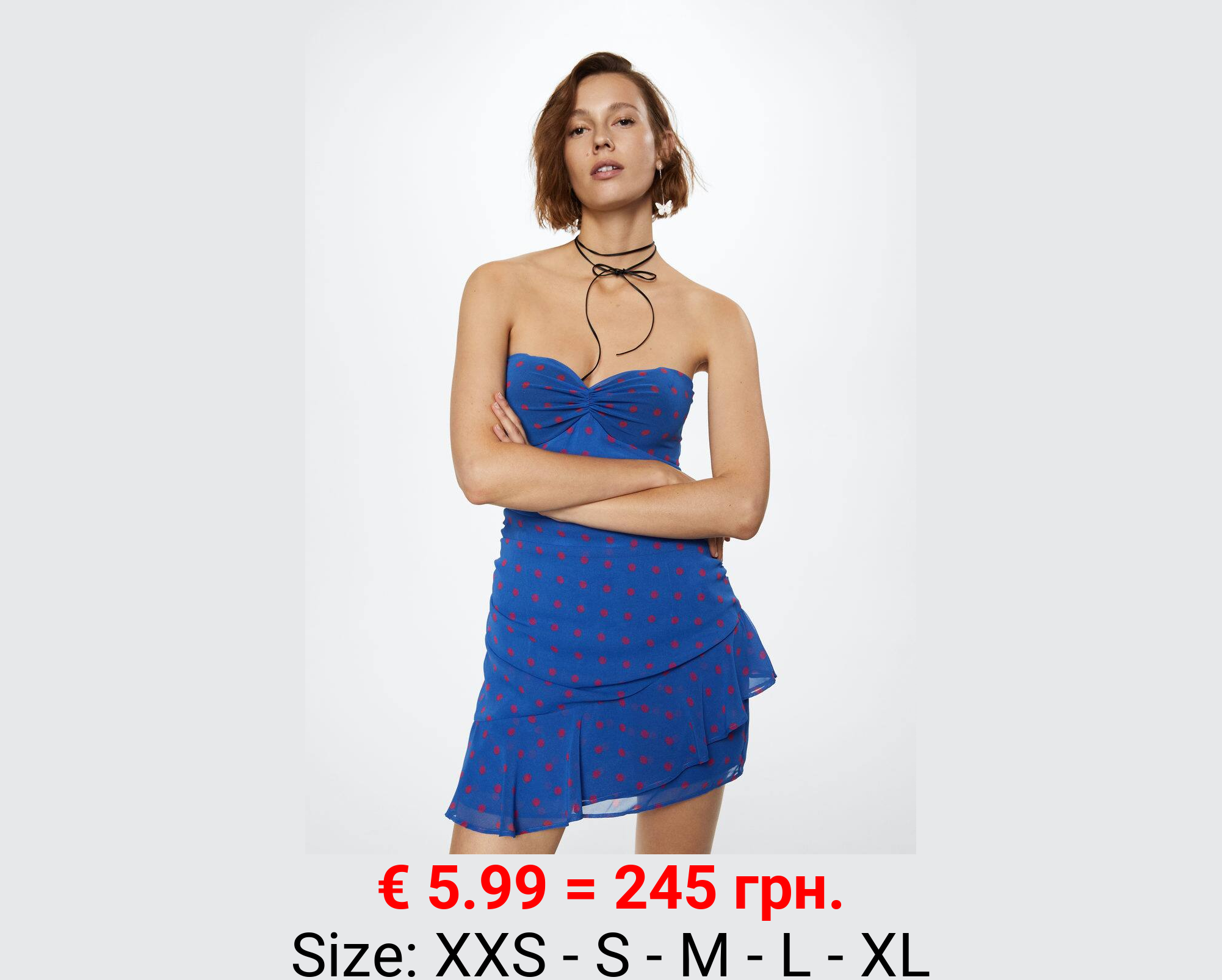 Vestido lunares volantes