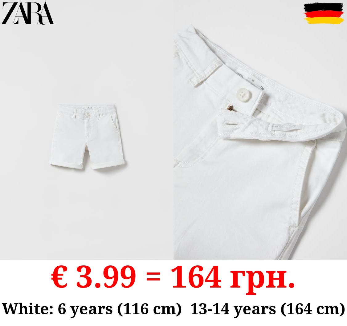 PLAIN CHINO BERMUDA SHORTS