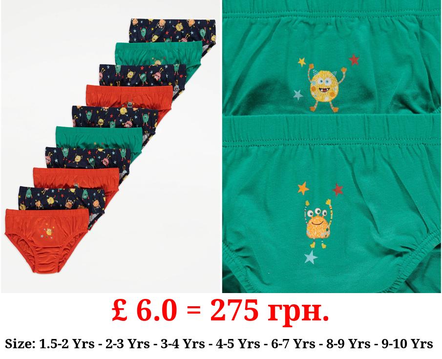 Bright Monster Briefs 10 Pack