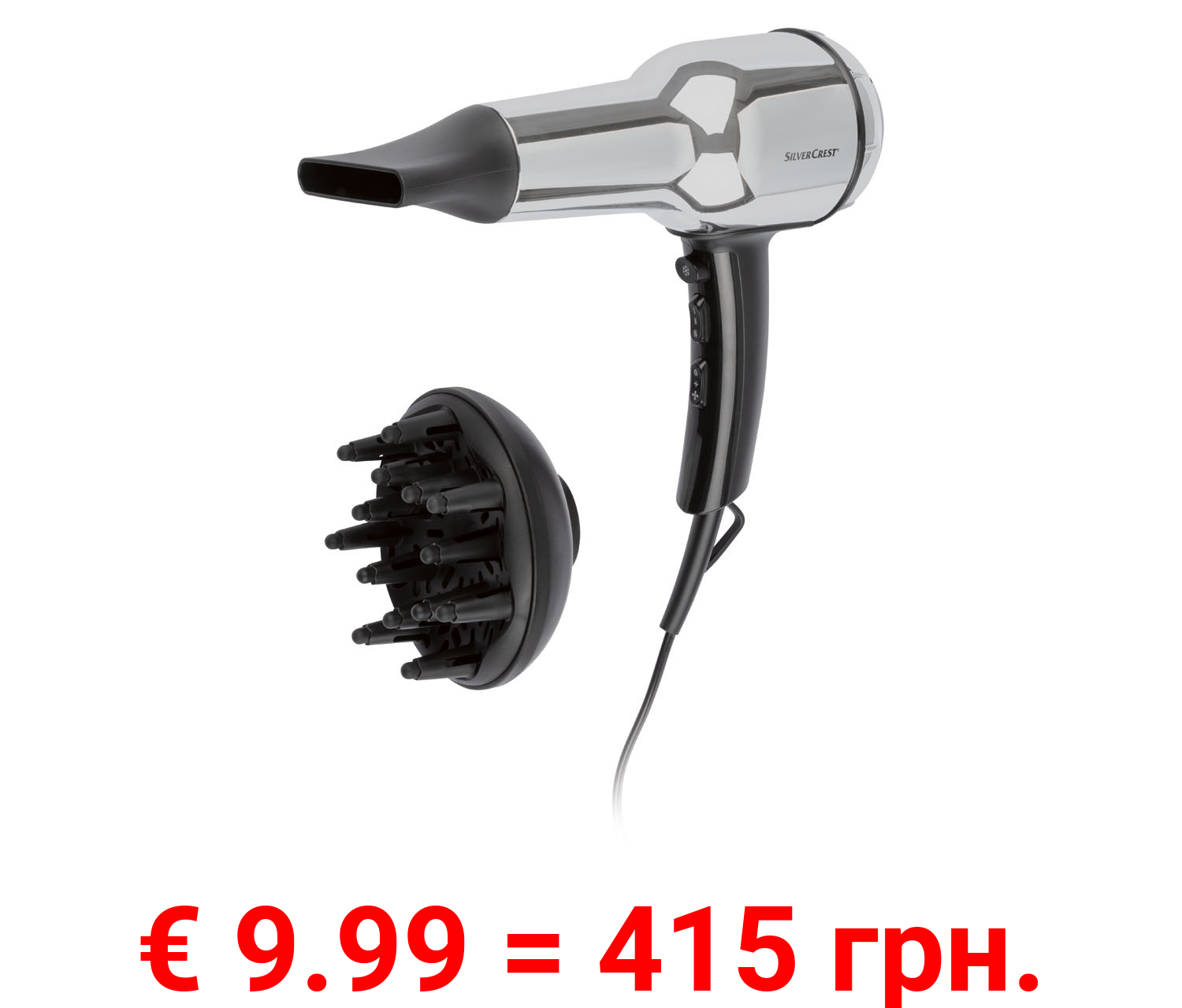 SILVERCREST® PERSONAL CARE Haartrockner »SHC 2000 A1«, Chromoptik